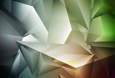 Dark Green, Red vector pattern with polygonal style. Stock Illustration