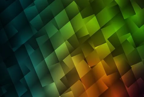 Dark Green, Red vector pattern in square style. Illustrazione stock