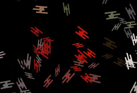 Dark Green, Red vector pattern with narrow lines. Stock Illustration