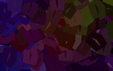 Dark Green, Red vector pattern with colorful hexagons. イラスト素材