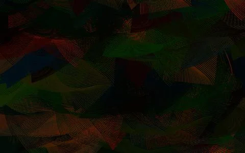 Dark Green, Red vector pattern with random forms. Illustrazione stock