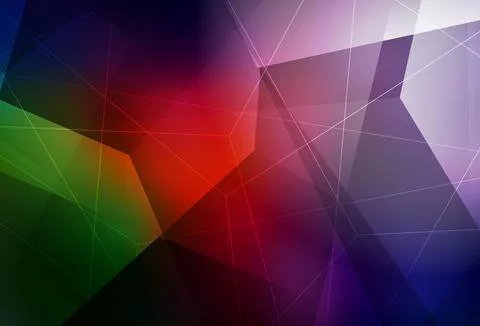 Dark Green, Red vector pattern with polygonal style. Stock Illustration