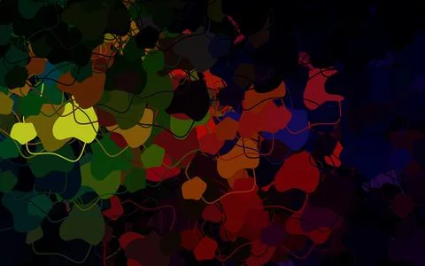 Dark Green, Red vector pattern with random forms. イラスト素材