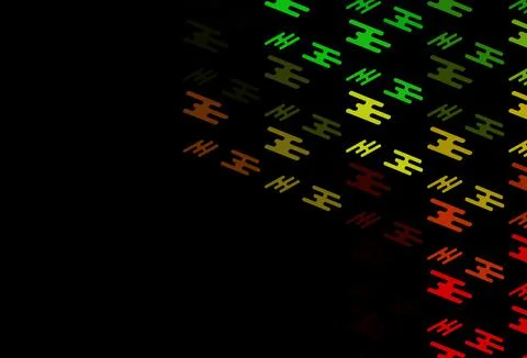 Dark Green, Red vector pattern with narrow lines. 스톡 일러스트