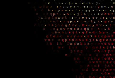 Dark green, red vector pattern with ABC symbols. Stock Illustration