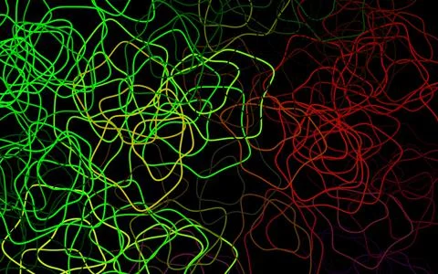 Dark Green, Red vector pattern with random forms. Stock Illustration
