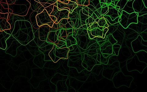 Dark Green, Red vector pattern with random forms. Stock Illustration