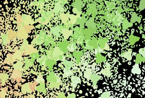 Dark Green, Red vector pattern with random forms. Illustrazione stock