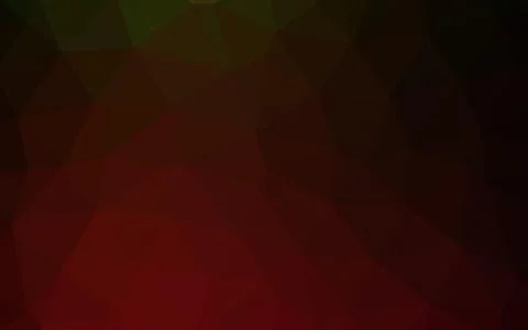 Dark Green, Red vector polygon abstract backdrop. イラスト素材