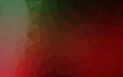 Dark Green, Red vector polygonal background. Stock Illustration