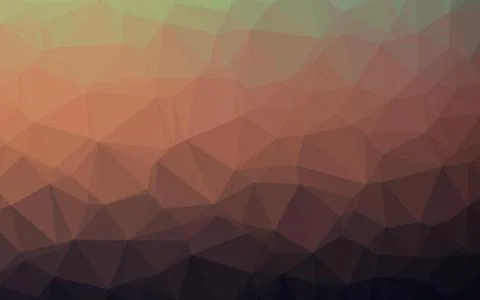 Dark Green, Red vector polygonal pattern. Stockillustratie