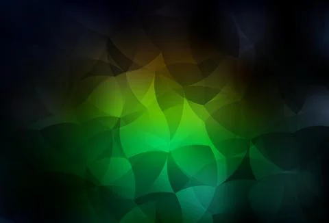 Dark Green, Red vector polygonal background. Stock Illustration