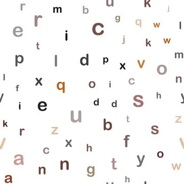 Dark Green, Red vector seamless pattern with ABC symbols. Abstract illustrati Stock Illustration