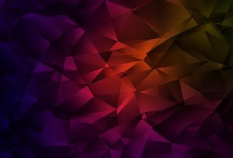 Dark Green, Red vector shining triangular background. イラスト素材