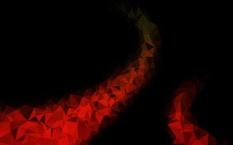 Dark Green, Red vector shining triangular pattern. Stockillustratie