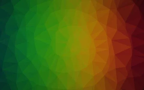 Dark Green, Red vector shining triangular background. Stockillustratie