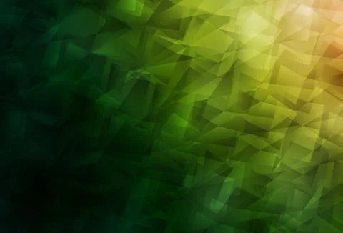 Dark Green, Red vector shining triangular layout. Stock Illustration
