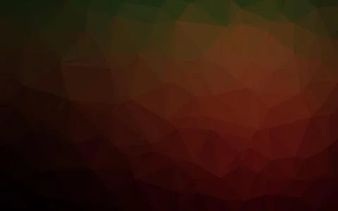 Dark Green, Red vector shining triangular pattern. Illustrazione stock