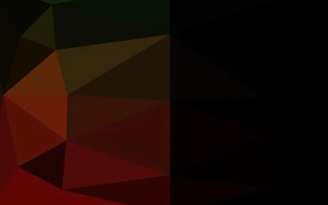 Dark Green, Red vector shining triangular background. Illustrazione stock