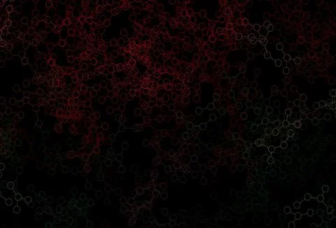 Dark Green, Red vector template with artificial intelligence structure. Stock Illustration