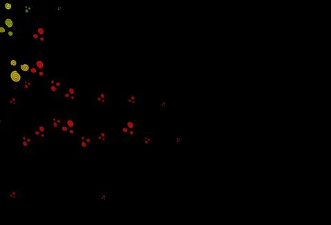 Dark Green, Red vector template with lines, ovals. Stock Illustration