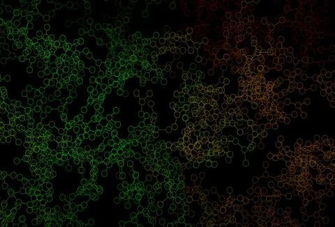 Dark Green, Red vector template with artificial intelligence structure. Stock Illustration