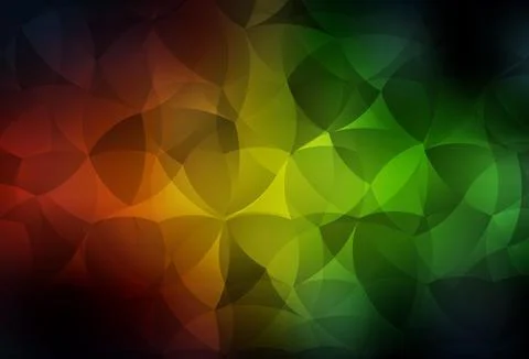 Dark Green, Red vector texture with abstract forms. Stock Illustration