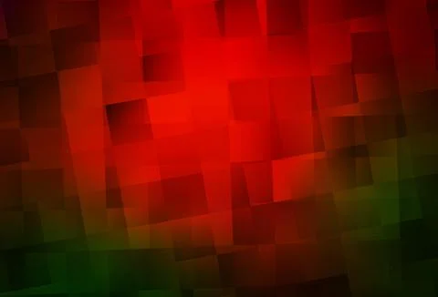 Dark Green, Red vector texture in rectangular style. Stock Illustration