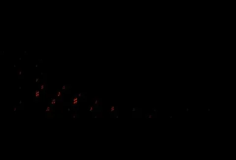 Dark Green, Red vector texture with musical notes. Stock Illustration