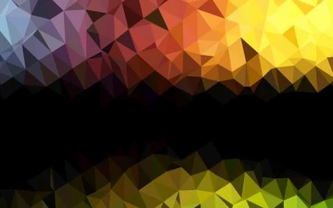 Dark Green, Red vector triangle mosaic texture. Stock Illustration