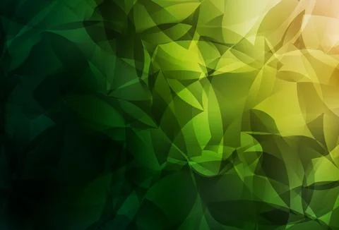 Dark Green, Red vector triangle mosaic background. Stock Illustration