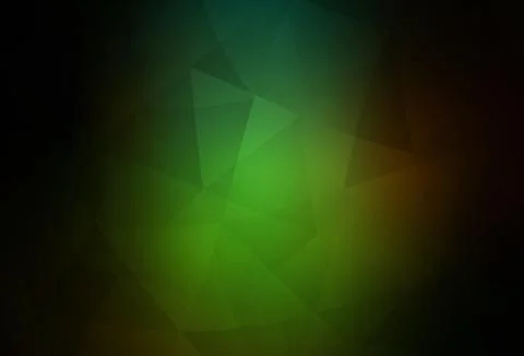 Dark Green, Red vector triangle mosaic background. Stock Illustration