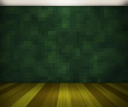 Dark green room Stock Illustration