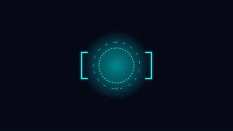 Dark green sci-fi radar interface scanner loop Stock Footage 346585210