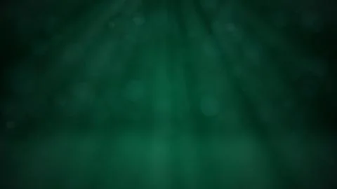 Dark green soft focus scene background with light rays and smoke Stock Illustration