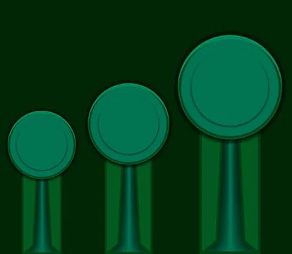 Dark green stage Stock Illustration