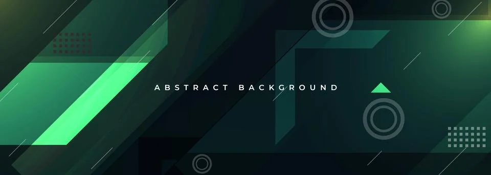 Dark green tech geometric memphis abstract background with layered diagonal Stock Illustration