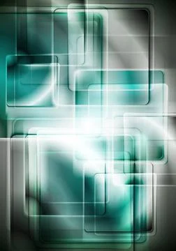 Dark green technology background with abstract squares. Eps 10 vector illu... Foto stock