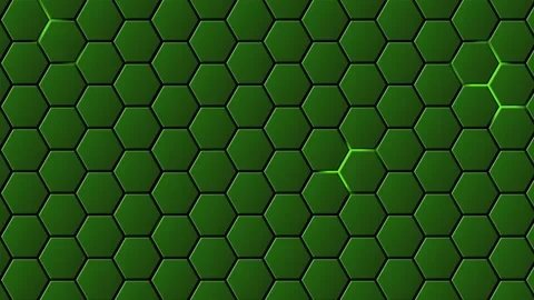Dark green three dimensional honeycomb pattern background Video stock 316735459