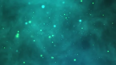 Dark green turquoise background with firefly light, animated green background Stock Footage 306896013
