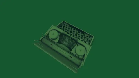 Dark Green Typewriter 스톡 동영상 154641740