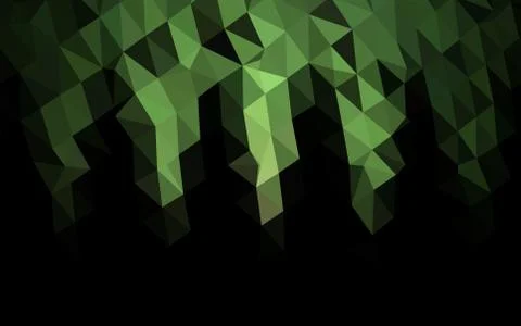 Dark Green vector abstract mosaic pattern. Stock Illustration