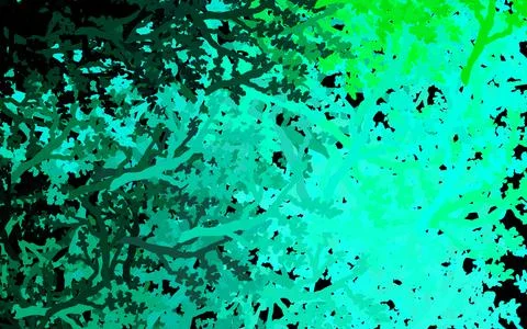 Dark Green vector abstract pattern with trees, branches. Stock Illustration