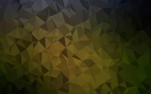 Dark Green vector abstract polygonal cover. 스톡 일러스트