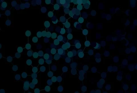 Dark Green vector backdrop with artificial intelligence data. Stock Illustration
