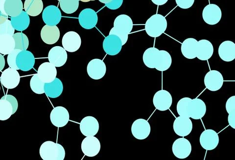 Dark Green vector backdrop with artificial intelligence data. イラスト素材