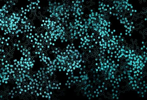 Dark Green vector backdrop with artificial intelligence data. Stock Illustration