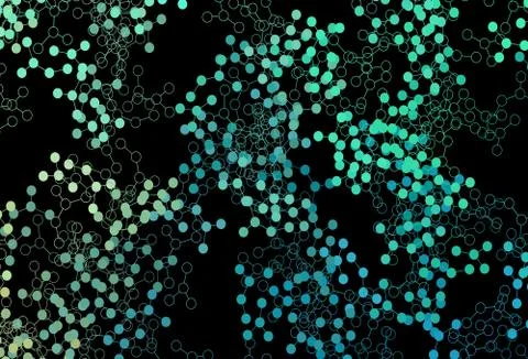 Dark Green vector backdrop with artificial intelligence data. Stock Illustration