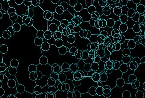 Dark Green vector backdrop with artificial intelligence data. Stock Illustration