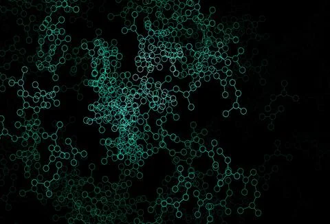 Dark Green vector backdrop with artificial intelligence data. Stock Illustration